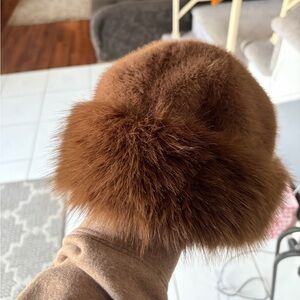 Elegant Brown Faux Fur Women's Hat
